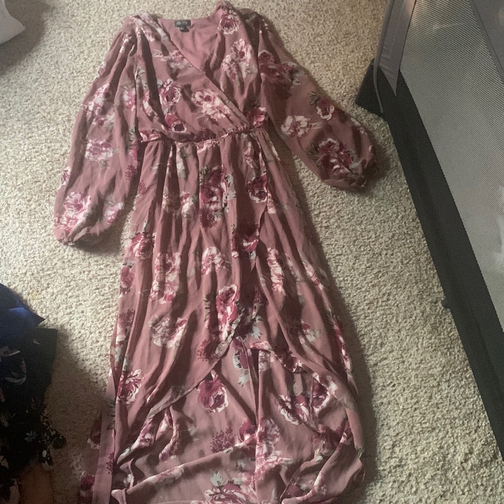 Lily Rose High Low Long Sleeves Dress, size medium